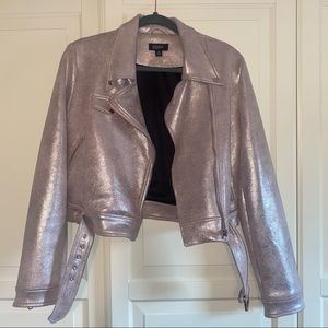 LuLaRoe pink/silver bomber jacket medium